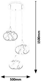 Rabalux 5771 - LED Luster na lanku PALMIRA LED/50W/230V