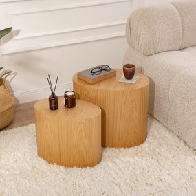Odkladací stolík Elipse Set Oak, 2 ks