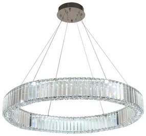 LED Stmievateľný luster na lanku LED/50W/230V 3000-6500K chróm + diaľkové ovládanie