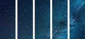 5-dielny obraz nádherná mliečna dráha medzi hviezdami - 200x100