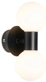 Moderná nástenná lampa čierna IP44 2-svetlo - Cederic