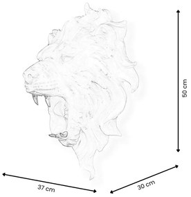 Biele nástenné svietidlo Lion Head