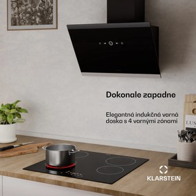 Klarstein Hito sklokeramická varná doska | 4 varné zóny | 6000 W | 9 výkonových stupňov | 60 cm