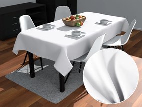 Biante Obdĺžnikový bavlněný saténový ubrus ST-020 Biely 120x180 cm