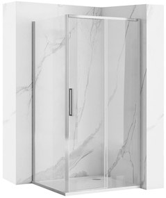 Rea Rapid Slide, sprchovací kút s posuvnými dverami 160(dvere) x 100(stena), 6mm číre sklo, chrómový profil, KPL-K5757