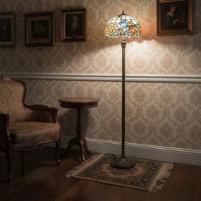 Brilagi - Tiffany vitrážová stojacia lampa JUNGLE 2xE27/60W/230V