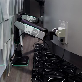 Dvojitý držiak na monitory 49 palcov, sivá-čierna RGB X-Arm Dual
