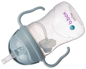 Hrnček so slamkou - modrý 240 ml