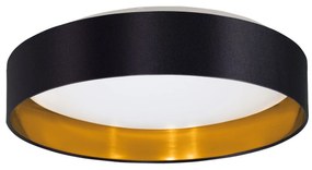 EGLO LED stropné svietidlo MASERLO 2, 24 W, teplá biela, 38 cm, okrúhle, čierno-zlaté