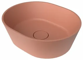 Umývadlo na dosku SAT Aula 47x38 cm růžová mat bez otvoru pre batériu, bez prepadu SATAU4738P