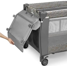 Lionelo - Cestovná postieľka SVEN PLUS šedá