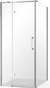 Roltechnik Outlet Jednokrídlové sprchové dvere OBDNL(P)1 s pevnou stenou OBDB - bez vaničky ROTH-Variant: šírka dverí: 90 cm, šírka pevnej steny: 80 …
