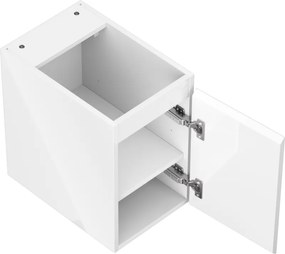 Mexen Orio, kúpeľňová skrinka 30 cm, 1 dvierka, biela lesklá, 91A11-03047-1-BF00