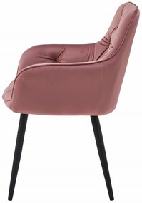 Dekorstudio Elegantná zamatová stolička JORK - tmavoružová