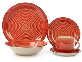 Banquet 30-dielna jedálenská súprava Spiral ​Red