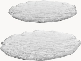 Sklenené servírovacie taniere Momento, 2 ks