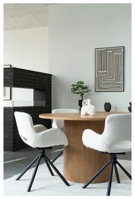 Biele čalúnené jedálenské kreslá v súprave s podrúčkami 2 ks Amorim – House Nordic