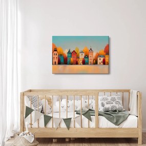 Obraz - Jesenná dedina (90x60 cm)