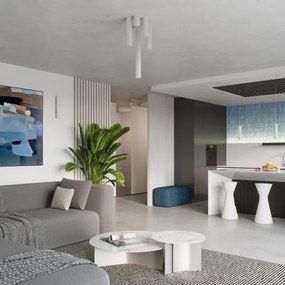 Sollux SL.1532 - Bodové svietidlo KARBON 1xGU10/10W/230V 30 cm biela