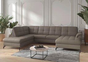 XXXLutz SEDACIA SÚPRAVA, textil, koža, sivá Sit & More - Sedačky - 00014401635V