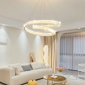 Toolight Toolight, LED závesné svietidlo 60cm, 72W, 3500lm, APP1767-CP, zlatá, OSW-04343