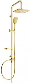 Mexen sprchový set X62 s hornou hlavicou  20x20 cm, zlatá, 798626291-50