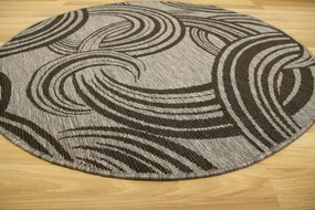 Šnúrkový obojstranný koberec Brussels 205449/11020 sivý / grafitový