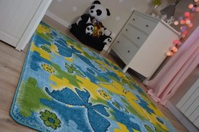 Kusový koberec KIDS butterfly modrý C429