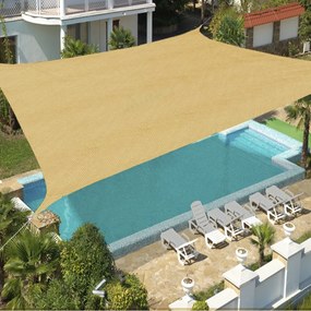 Štvorcová tieniaca plachta SHADOW 5 x 5 m, béžová