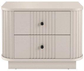 Sada nočných stolíkov Vesper 56 cm - kašmírové / čierne úchytky