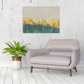 Obraz - Textúra so zlatým dekorom (70x50 cm)