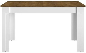 Rozkladací stôl Lille 15 140/180x82cm Biely Mat/Dub Lefkas