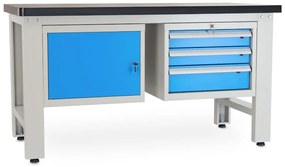 Dielenský stôl Solid MDF-13, 150 cm, 2 závesné boxy, čierna