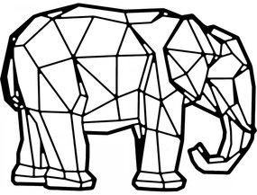 STYLESA Drevený obraz na stenu z preglejky slon PR0239 čierny