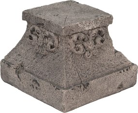 Šedý dekoračný podstavec pod kvety - 18*18*14 cm