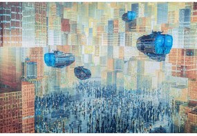 Future City 3D sklenený obraz viacfarebný 150x100 cm