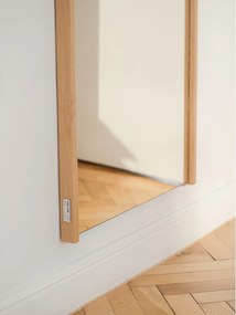 Nástenné zrkadlo s dreveným rámom 60x160 cm Lun – noo.ma