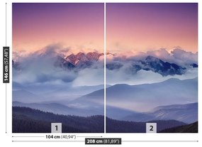 Fototapeta Vliesová Mraky hory 104x70 cm