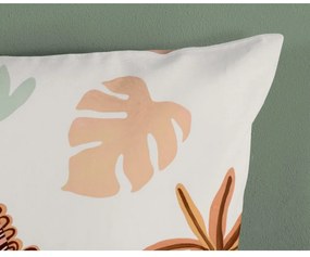 Hnedé/béžové bavlnené detské obliečky do postieľky 100x135 cm Dino – Good Morning