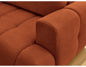 Rozkladacia/s úložným priestorom rohová pohovka v tehlovej farbe (ľavý roh/do L) Fuji – Bobochic Paris