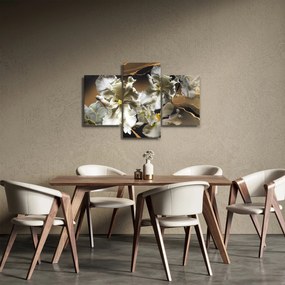 Obraz - Kvety orchideí na mramorovom pozadí (90x60 cm)