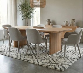 TZ Biely vzorovaný koberec shaggy Decor Cube Rozmer: 100x150 cm