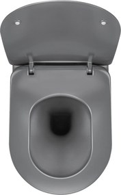 Deante Závesný WC komplet bez príruby Peonia - CDEDDZPW, vrátane SoftClose sedadla, titán
