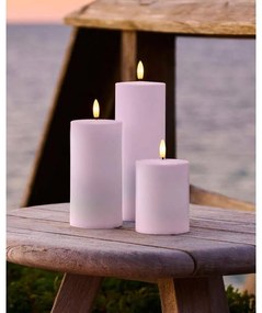 SIRIUS Venkovní LED svíčka, sada 3 kusů, bílé,10/15/20 cm