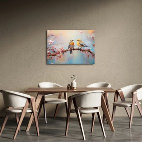 Obraz - Zamilovaní vtáčiky (70x50 cm)