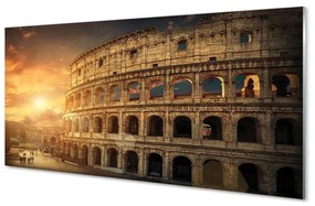 Sklenený obraz Rome Colosseum pri západe slnka 140x70 cm