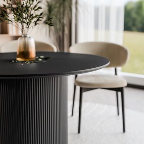 OKRÚHLY JEDÁLENSKÝ STÔL DEBORA ČIERNY 120 cm