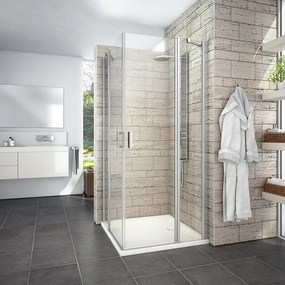 Roth Štvorcový alebo obdĺžnikový sprchovací kút LYE4+LYE4, brillant - bez vaničky ROTH-Variant: šírka pravých dverí: 100 cm, šírka ľavých dverí: 110 …
