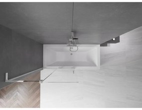 Mexen Velar L, 2-krídlová posuvná vaňová zástena 100 x 150 cm, 8mm číre sklo, chrómový profil, 896-100-003-01-01