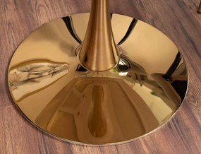 Kulatý jídelní stůl Espero 90 cm bílý/zlatý